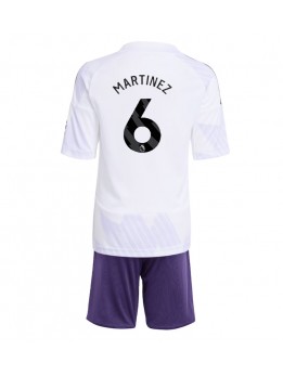 Manchester United Lisandro Martinez #6 Replika Borta Kläder Barn 2025-26 Kortärmad (+ byxor)